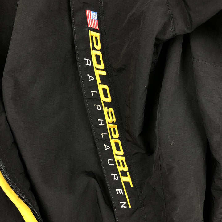 Ralph Lauren POLO SPORT nylon jacket for men, size L Nylon black type Vintage Second Hand