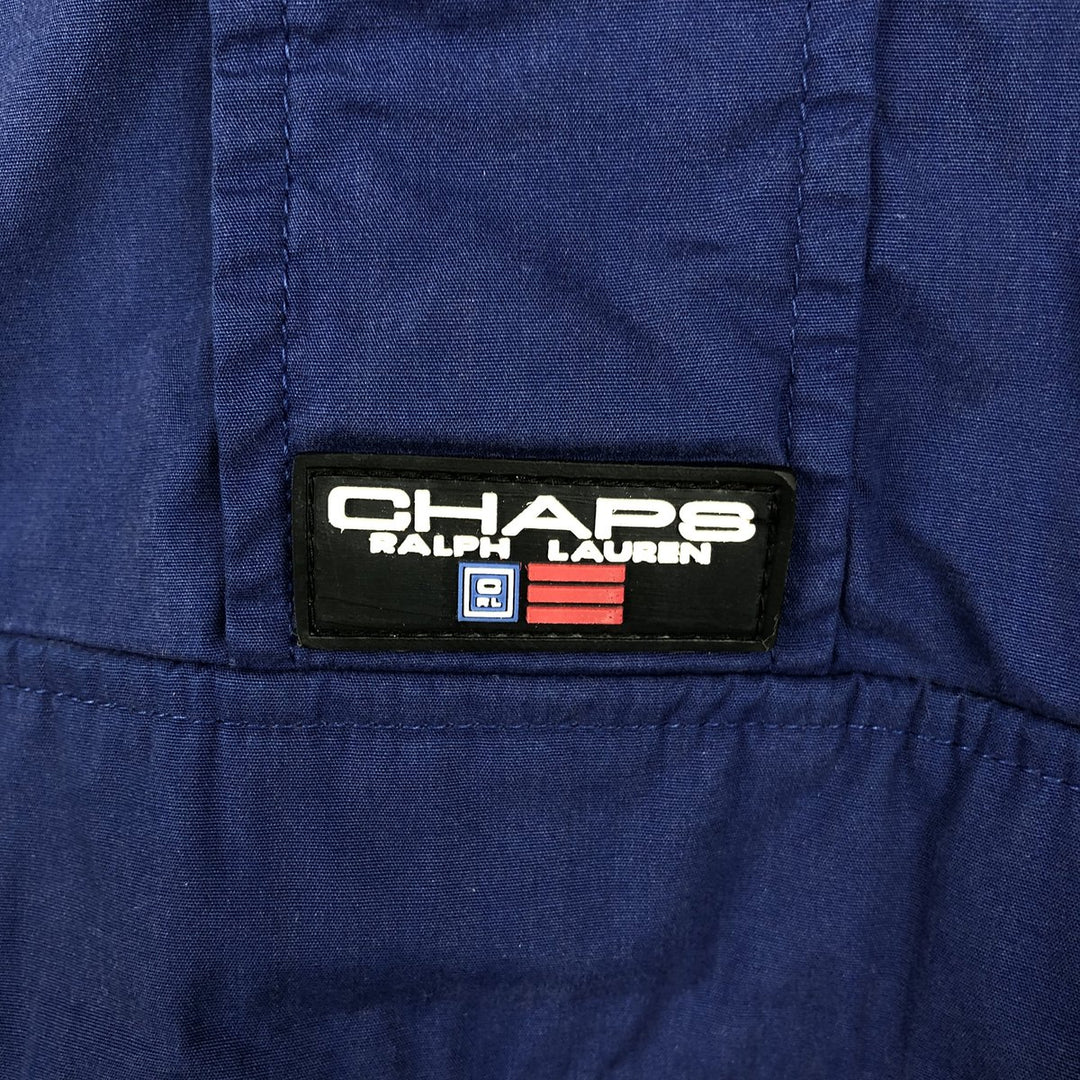 Ralph Lauren Chaps Anorak Jacket, Made in Russia, Men's Size L polyester blue type Vintage Second Hand