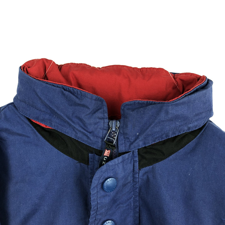 Ralph Lauren Chaps Anorak Jacket, Made in Russia, Men's Size L polyester blue type Vintage Second Hand