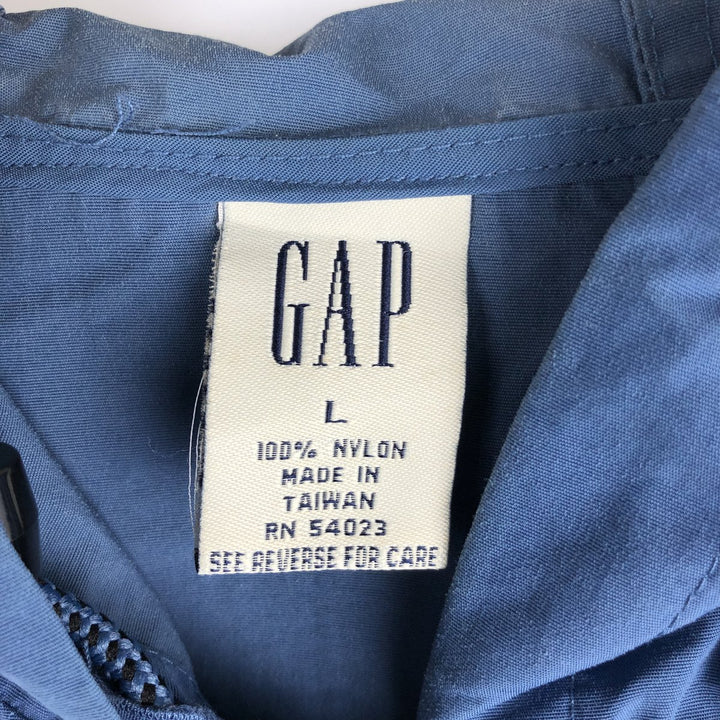 90'S GAP Old Gap Anorak Parka, Men's Size L, Vintage Nylon blue type Vintage Second Hand