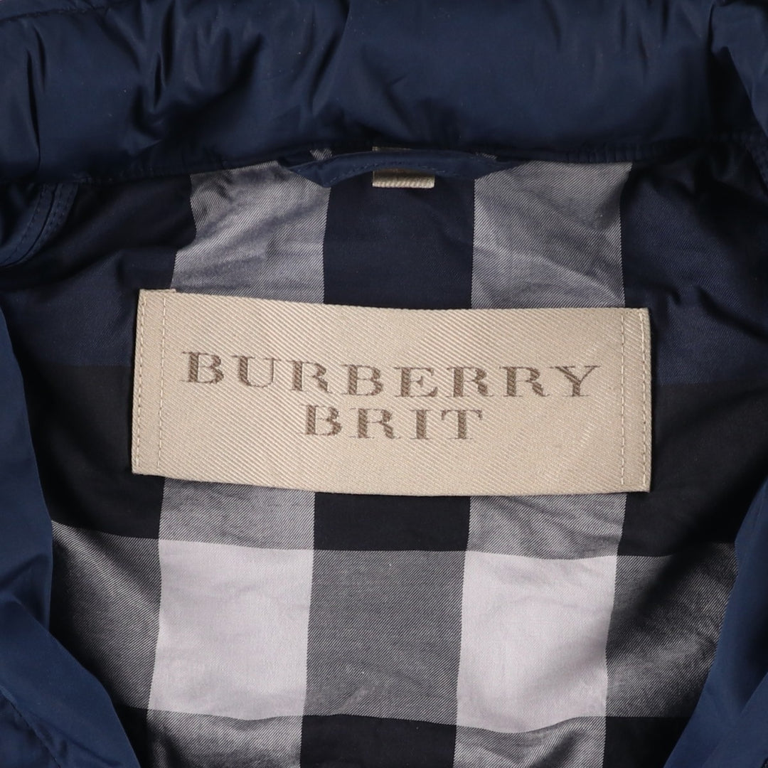 Burberry's BURBERRY BRIT Windbreaker, Men's Size S (approx.) polyester navy blue type Vintage Second Hand
