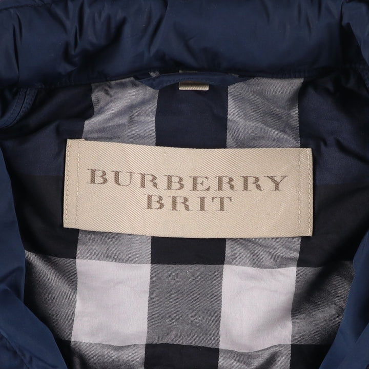 Burberry's BURBERRY BRIT Windbreaker, Men's Size S (approx.) polyester navy blue type Vintage Second Hand