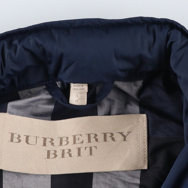 Burberry's BURBERRY BRIT Windbreaker, Men's Size S (approx.) polyester navy blue type Vintage Second Hand
