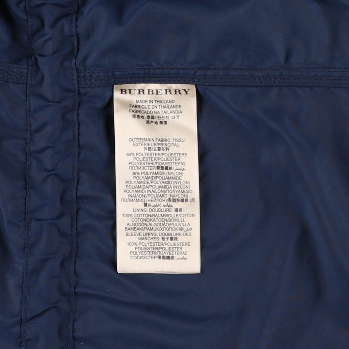 Burberry's BURBERRY BRIT Windbreaker, Men's Size S (approx.) polyester navy blue type Vintage Second Hand