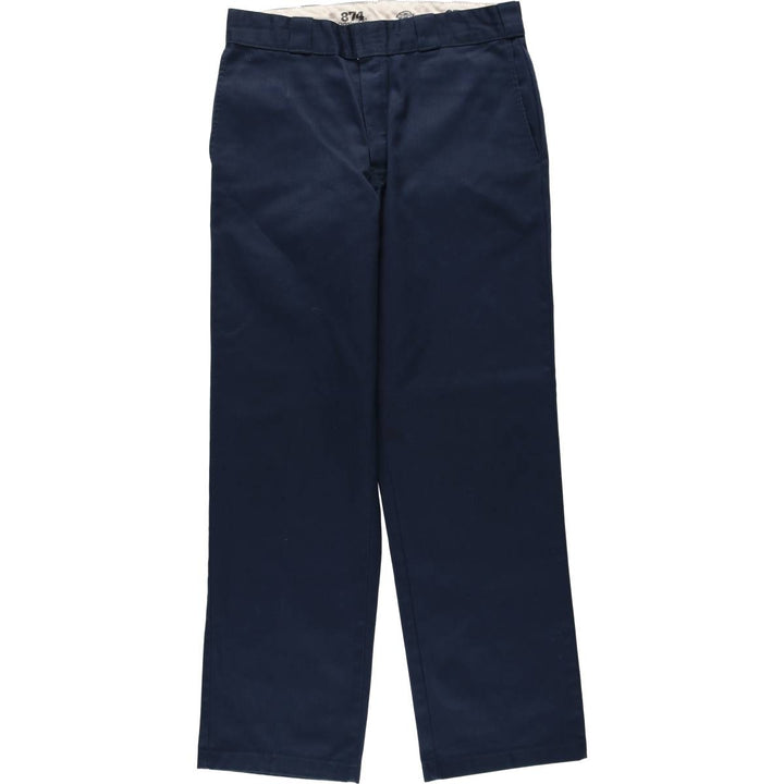 Dickies 874 Original Fit Work Pants, Men's, Size W33 polyester navy blue type Vintage Second Hand