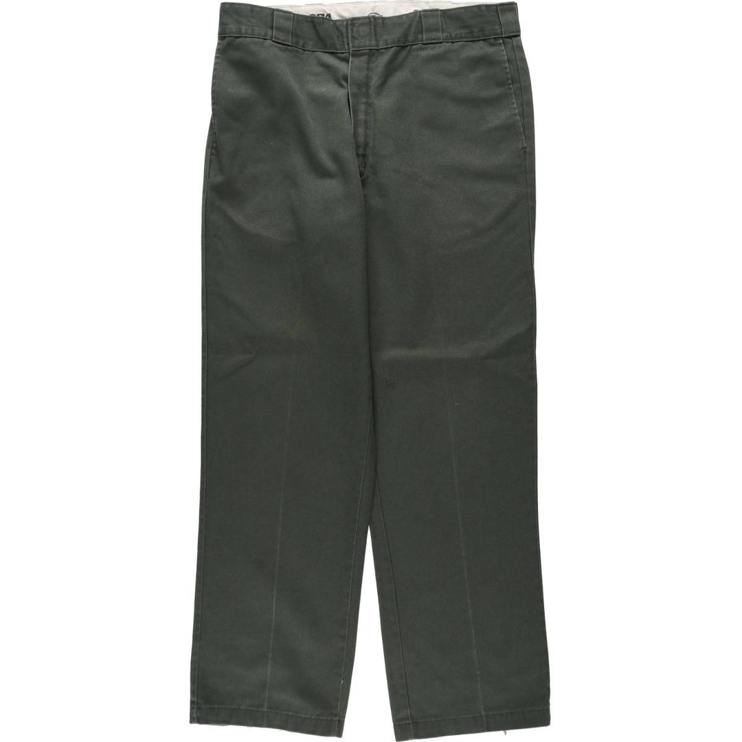 Dickies 874 Original Fit Work Pants, Men's, Size W35 polyester Khaki type Vintage Second Hand
