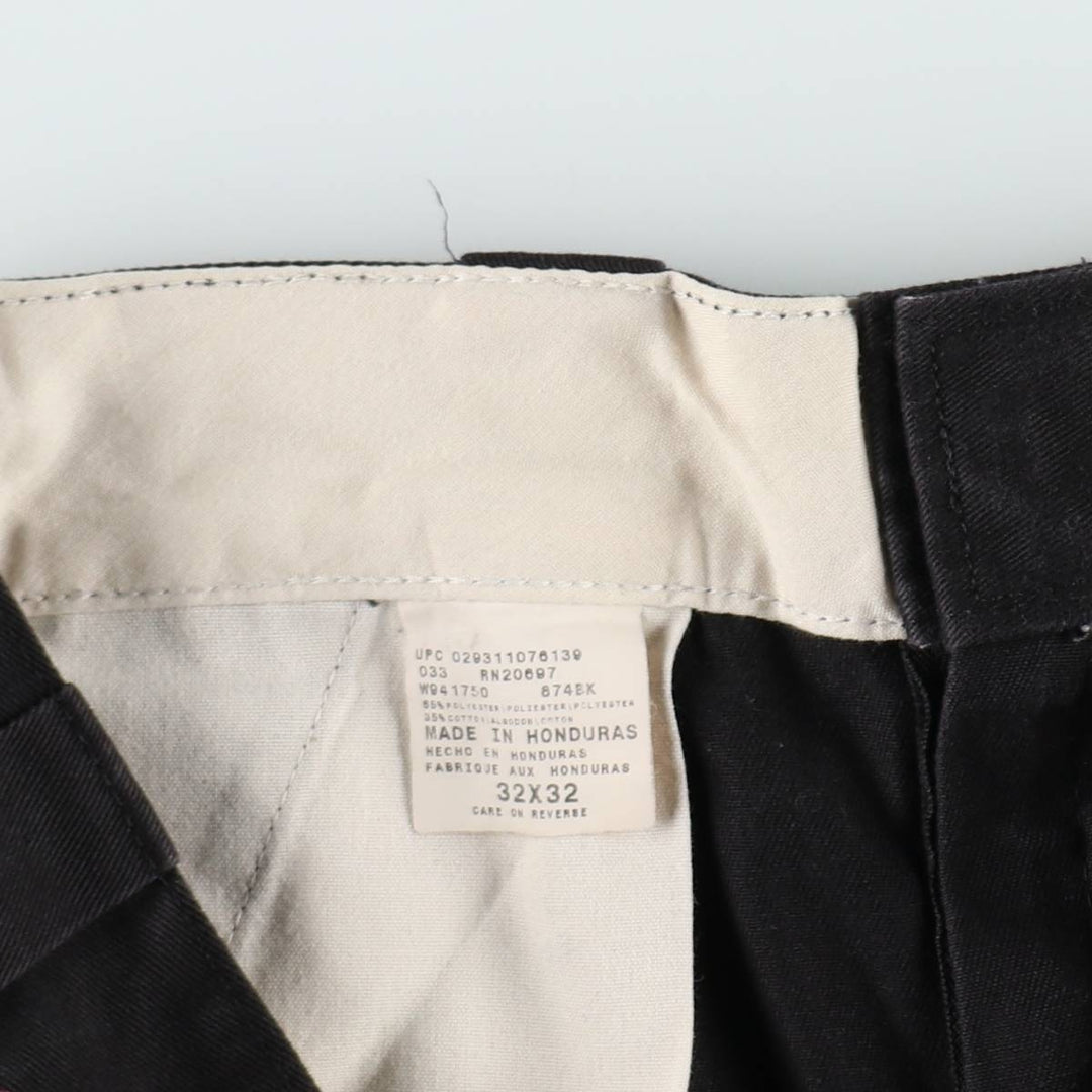Dickies Work Pants Men's W31 equivalent polyester black type Vintage Second Hand