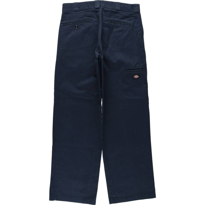 Dickies Loose Fit Double Knee Work Pants Men's W34 polyester navy blue type Vintage Second Hand