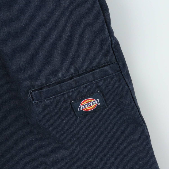 Dickies Loose Fit Double Knee Work Pants Men's W34 polyester navy blue type Vintage Second Hand