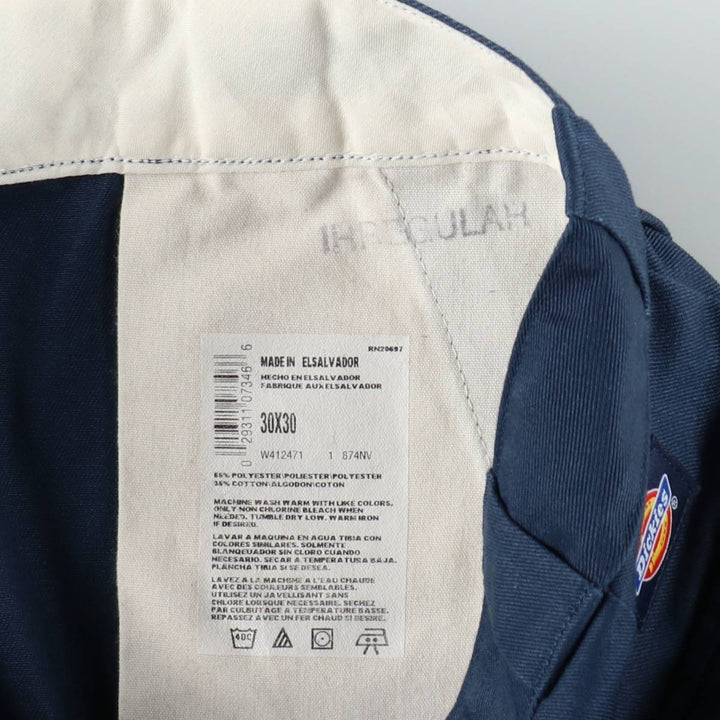 Dickies Work Pants Men's W30 equivalent polyester Navy blue Vintage Second Hand