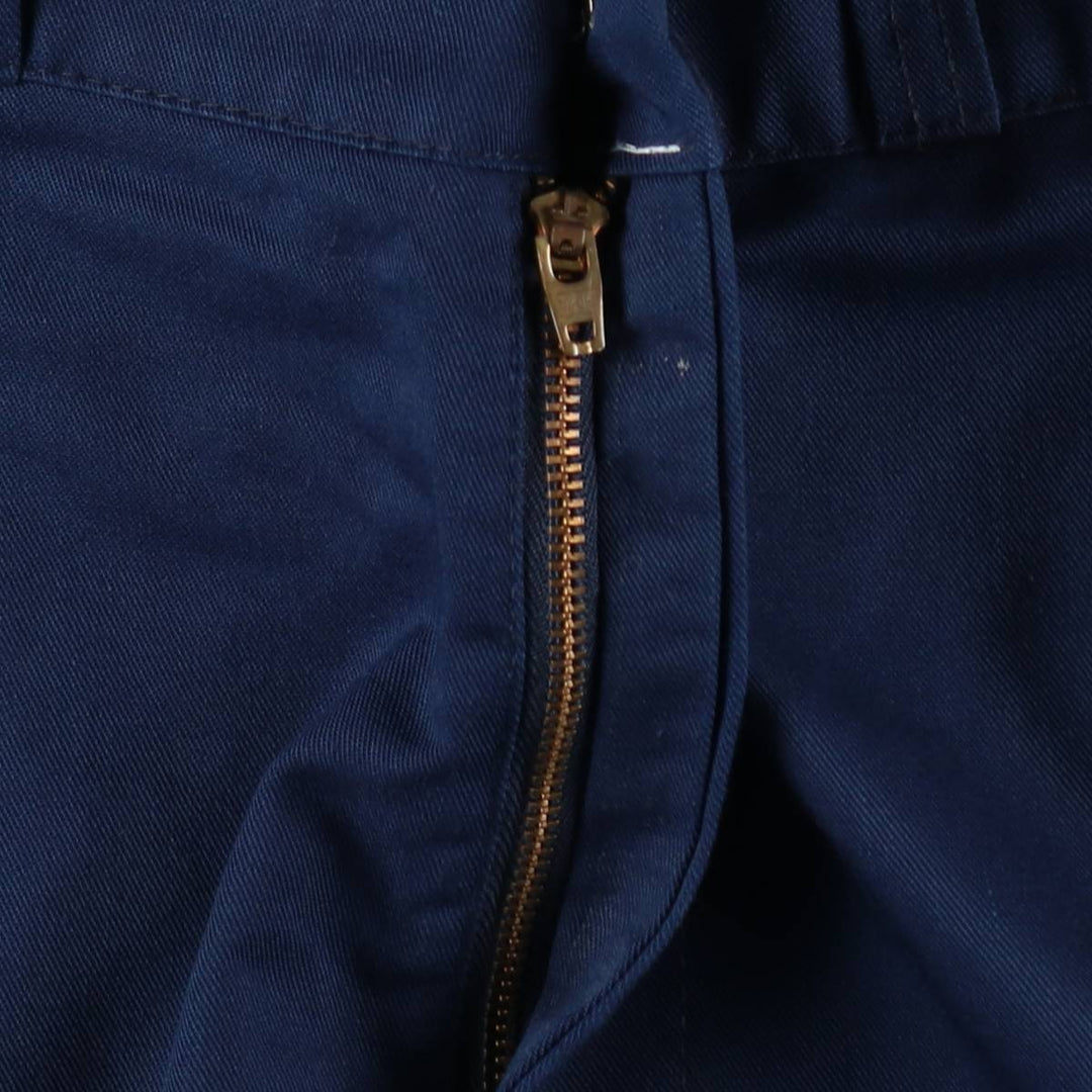 80s-90'S Sears Prema-Prest Work Pants, Made in USA, Men's W35 (approx.), Vintage polyester navy blue type Vintage Second Hand