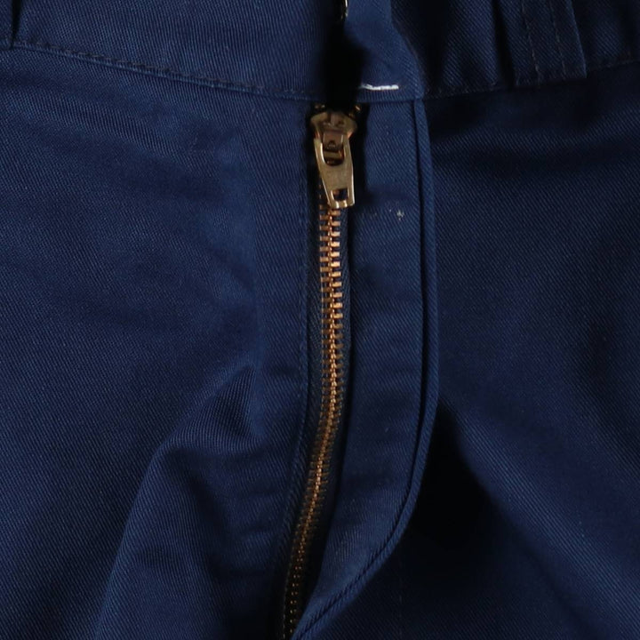 80s-90'S Sears Prema-Prest Work Pants, Made in USA, Men's W35 (approx.), Vintage polyester navy blue type Vintage Second Hand