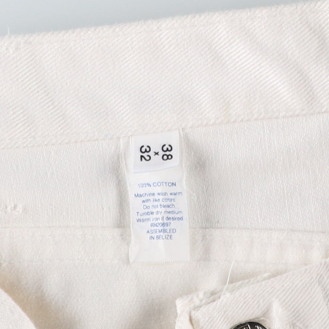 80s-90'S Dickies Branders work pants, men's size W37 (approx.), vintage. cotton white type Vintage Second Hand