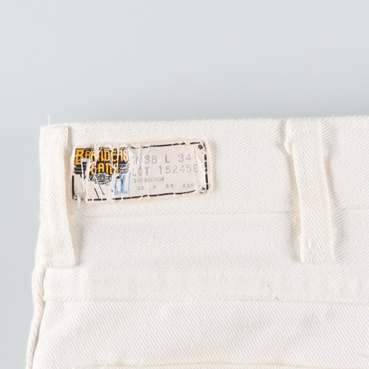 80s-90'S Dickies Branders work pants, men's size W37 (approx.), vintage. cotton white type Vintage Second Hand