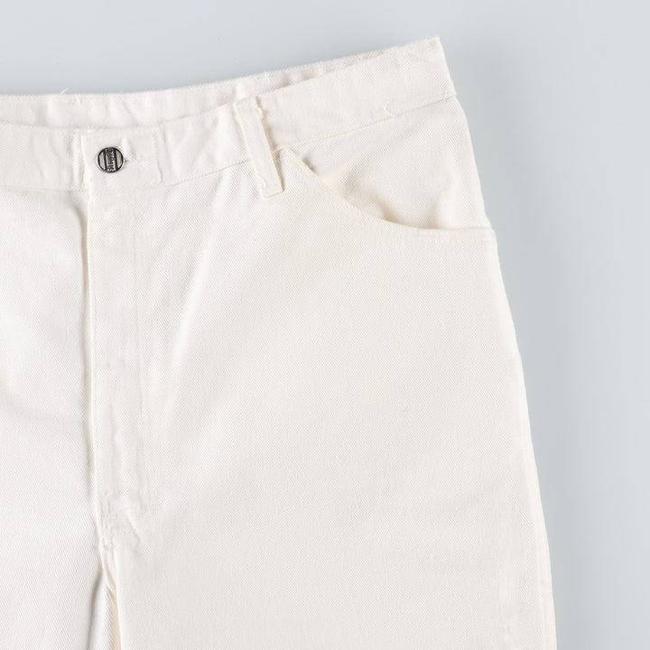 80s-90'S Dickies Branders work pants, men's size W37 (approx.), vintage. cotton white type Vintage Second Hand