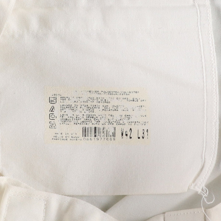 1990'S Dickies work pants, made in USA, men's size W39 equivalent, vintage. polyester white type Vintage Second Hand