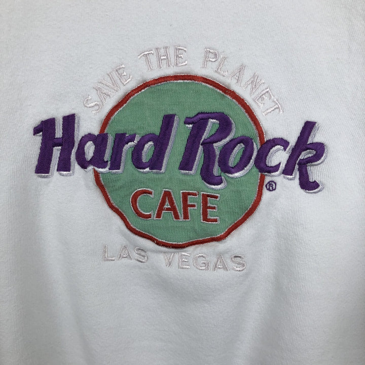 HARD ROCK CAFE Advertising Sweatshirt, Made in USA, Men's Size L cotton white type Vintage Second Hand