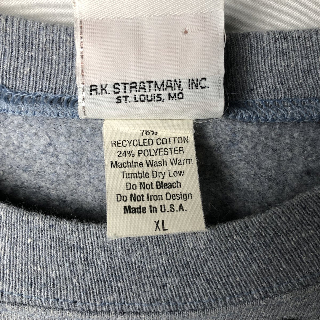 Harley-Davidson Skull Pattern Advertising Sweatshirt, Made in USA, Men's XL (approx.) cotton gray type Vintage Second Hand