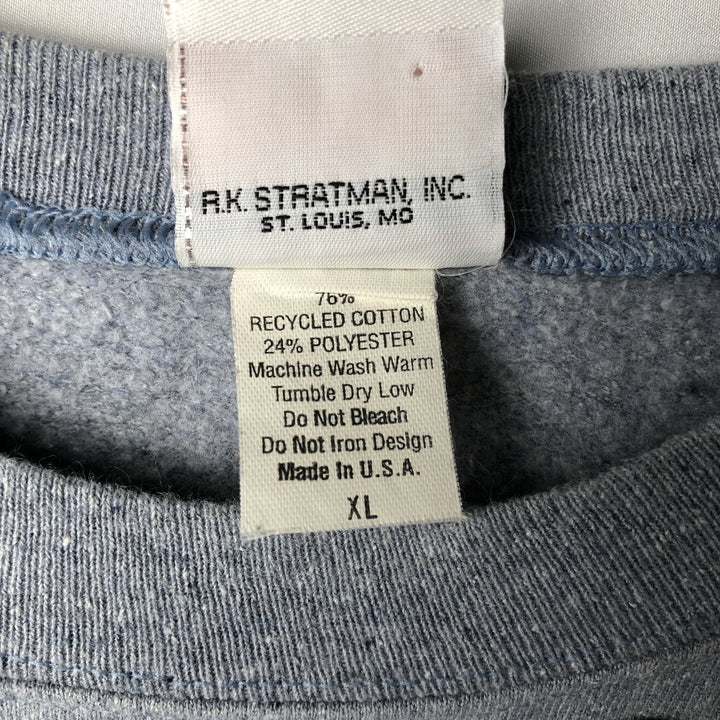 Harley-Davidson Skull Pattern Advertising Sweatshirt, Made in USA, Men's XL (approx.) cotton gray type Vintage Second Hand