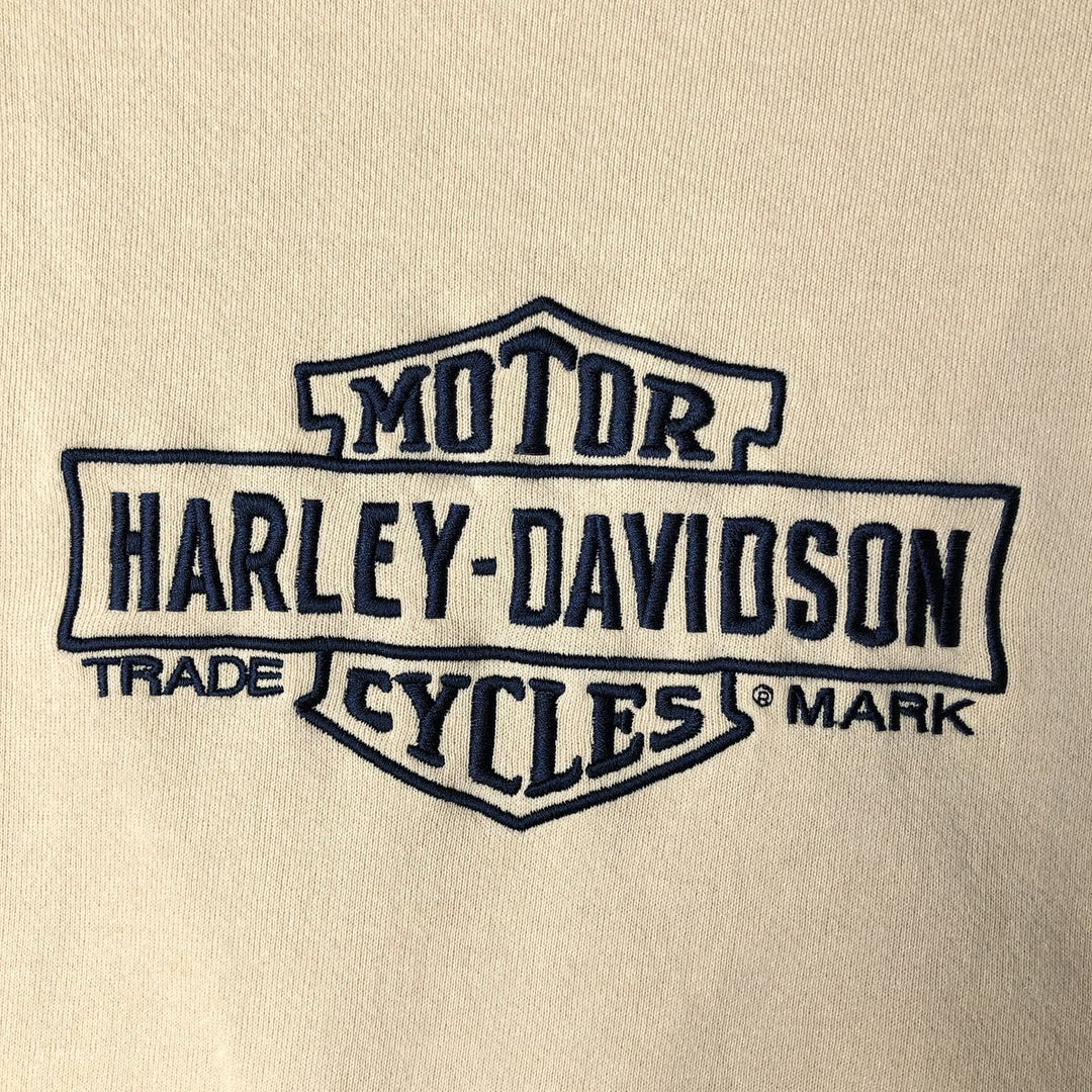 Harley-Davidson Advertising Sweatshirt, Men's L size cotton yellow type Vintage Second Hand