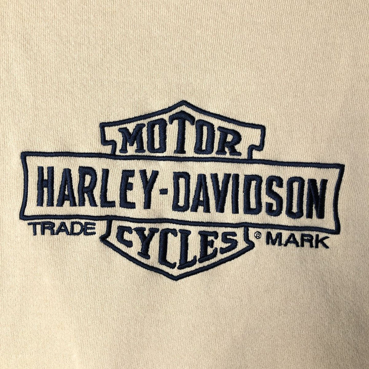 Harley-Davidson Advertising Sweatshirt, Men's L size cotton yellow type Vintage Second Hand