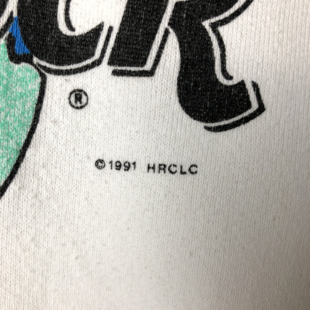 90'S Hard Rock Cafe Advertising Sweatshirt, Made in USA, Men's Size L (approx.), Vintage cotton white type Vintage Second Hand