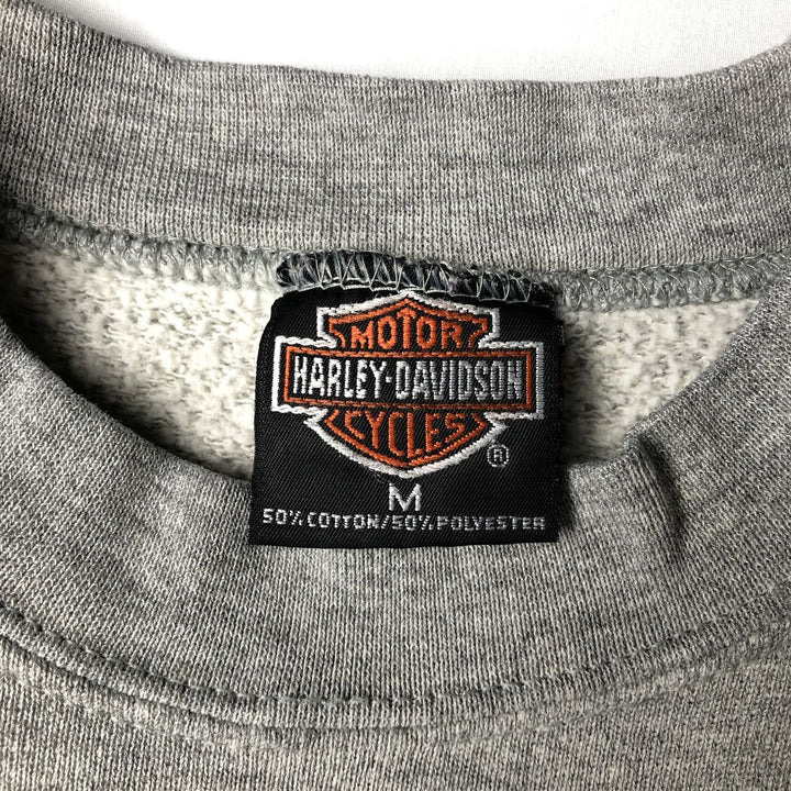 Harley-Davidson Advertising Sweatshirt, Made in USA, Men's Size Medium cotton gray type Vintage Second Hand