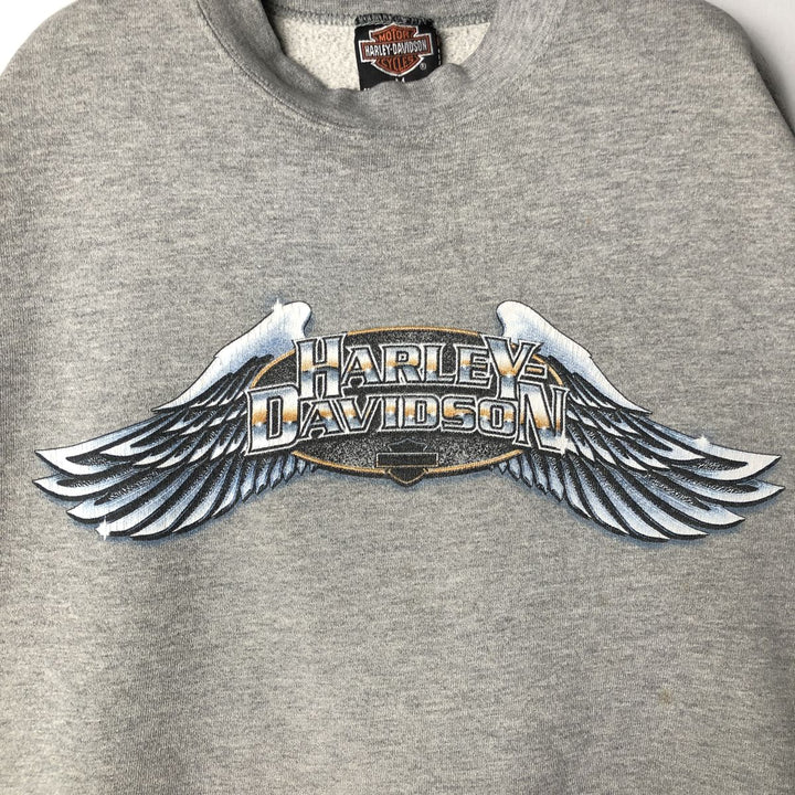 Harley-Davidson Advertising Sweatshirt, Made in USA, Men's Size Medium cotton gray type Vintage Second Hand