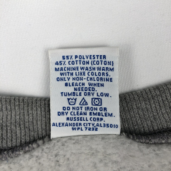 90'S Russell College Sweatshirt, Men's M Size Vintage polyester gray type Vintage Second Hand
