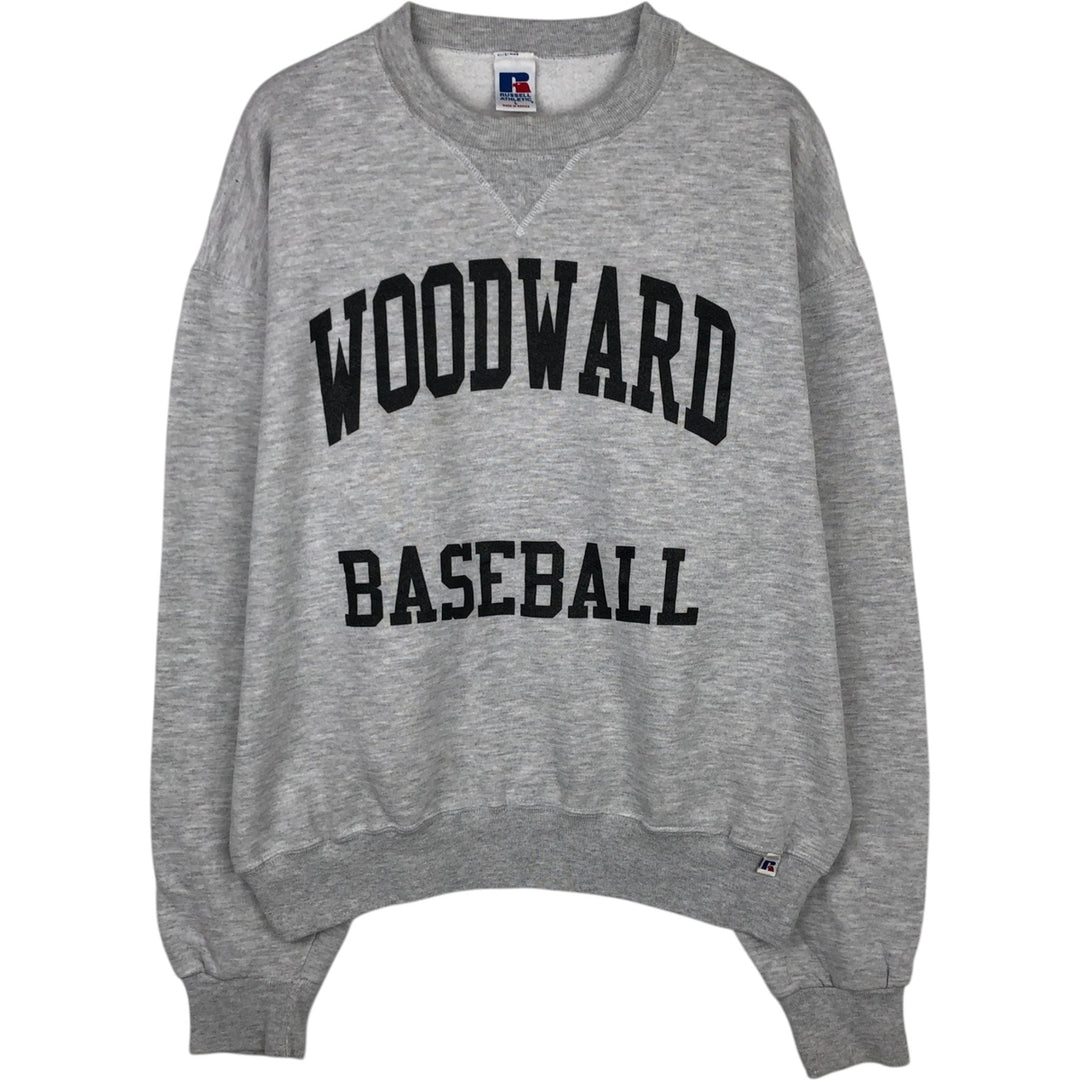 90'S Russell College Sweatshirt, Men's Size L, Vintage cotton gray type Vintage Second Hand