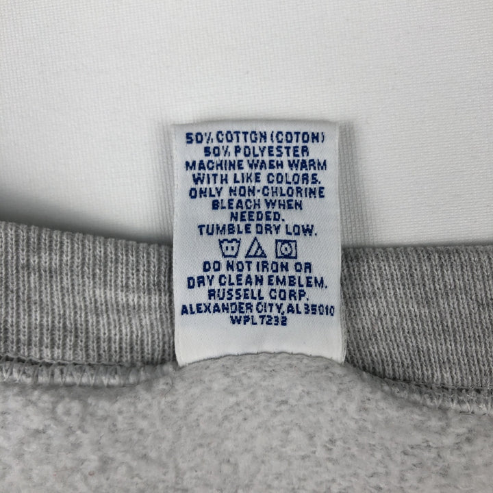 90'S Russell College Sweatshirt, Men's Size L, Vintage cotton gray type Vintage Second Hand