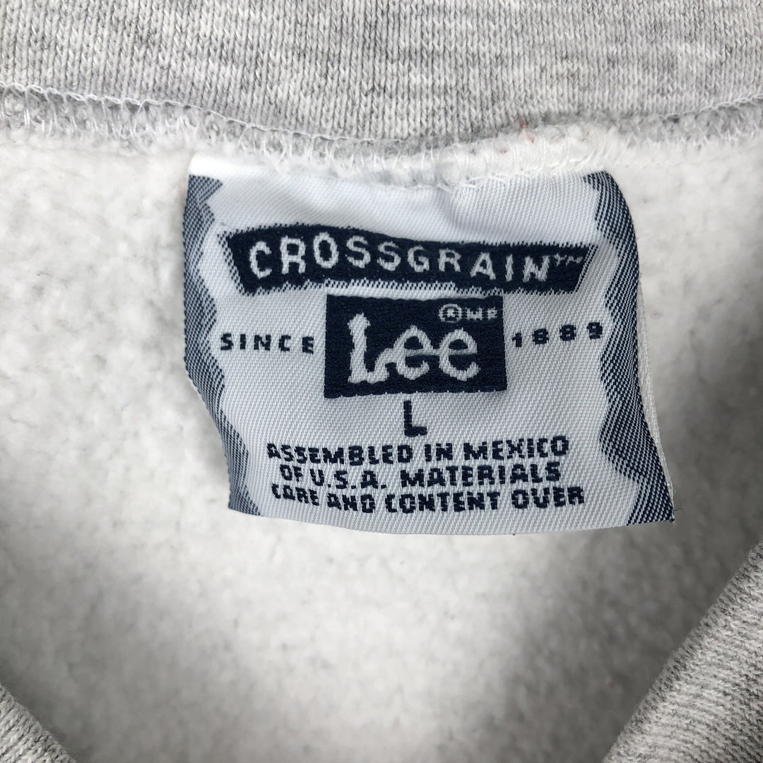 90'S Lee College Sweatshirt, Men's Size L (approx.), Vintage cotton gray type Vintage Second Hand