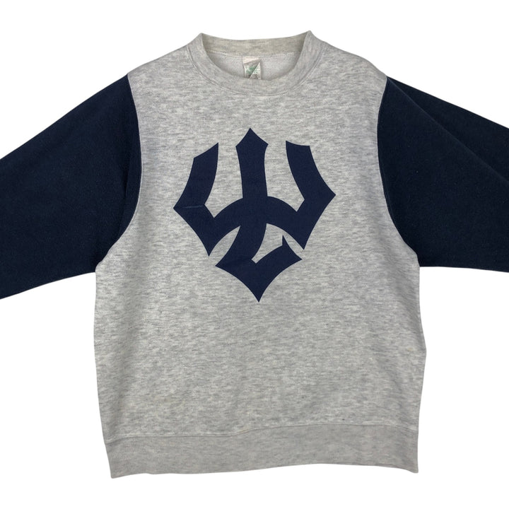 80'S Sportswear Two-Tone Print Sweatshirt, Made in USA, Men's Size M (Equivalent), Vintage acrylic gray type Vintage Second Hand