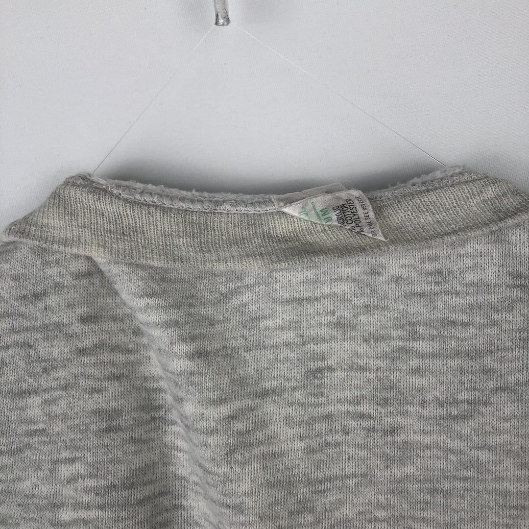 80'S Sportswear Two-Tone Print Sweatshirt, Made in USA, Men's Size M (Equivalent), Vintage acrylic gray type Vintage Second Hand