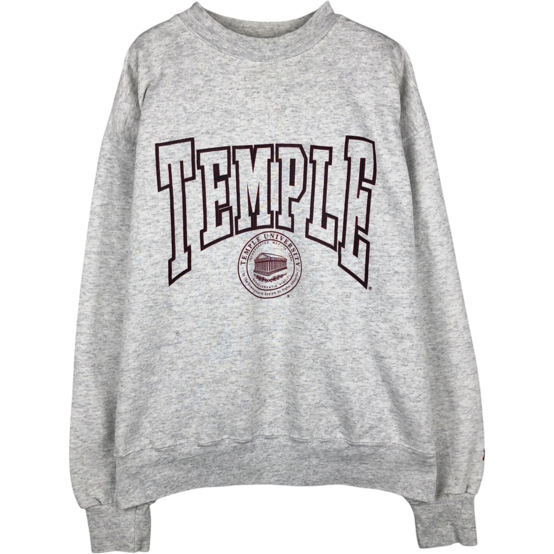 90'S MV SPORT College Sweatshirt, Made in USA, Men's XL equivalent, Vintage cotton gray type Vintage Second Hand