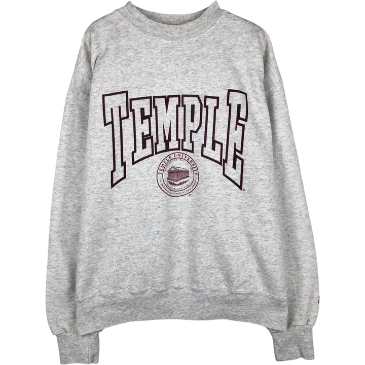 90'S MV SPORT College Sweatshirt, Made in USA, Men's XL equivalent, Vintage cotton gray type Vintage Second Hand