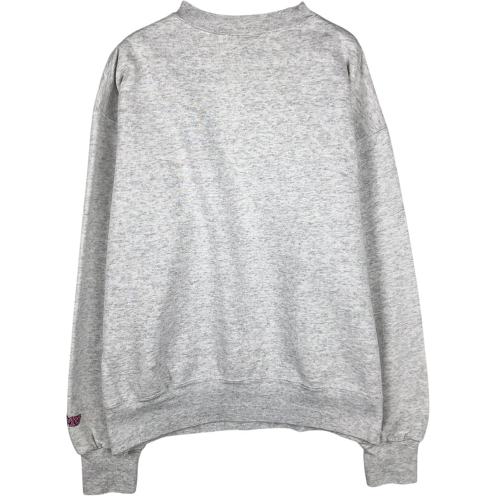 90'S MV SPORT College Sweatshirt, Made in USA, Men's XL equivalent, Vintage cotton gray type Vintage Second Hand