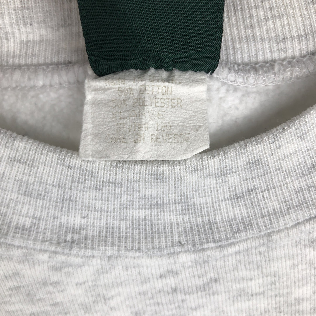90'S MV SPORT College Sweatshirt, Made in USA, Men's XL equivalent, Vintage cotton gray type Vintage Second Hand