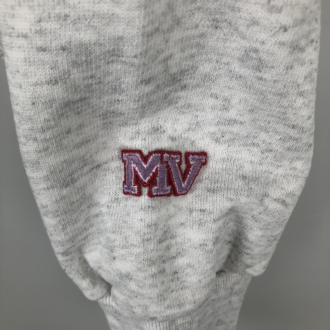 90'S MV SPORT College Sweatshirt, Made in USA, Men's XL equivalent, Vintage cotton gray type Vintage Second Hand