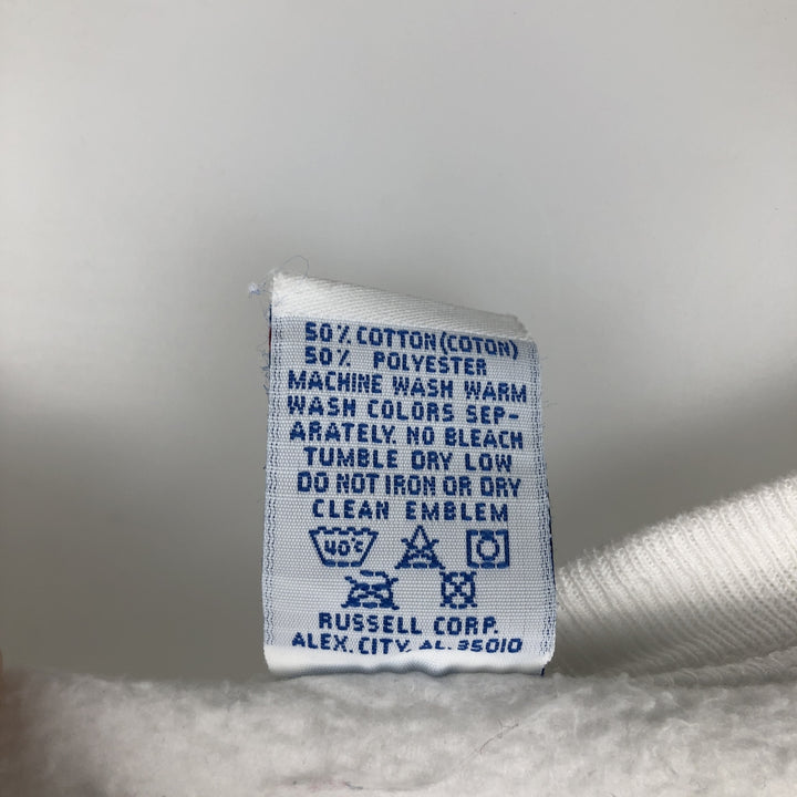 Vintage 80s-90'S Russell college sweatshirt, made in the USA, size L, men's cotton white type Vintage Second Hand