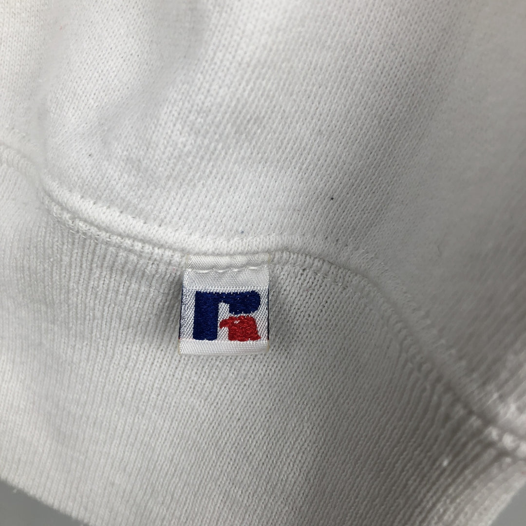 Vintage 80s-90'S Russell college sweatshirt, made in the USA, size L, men's cotton white type Vintage Second Hand