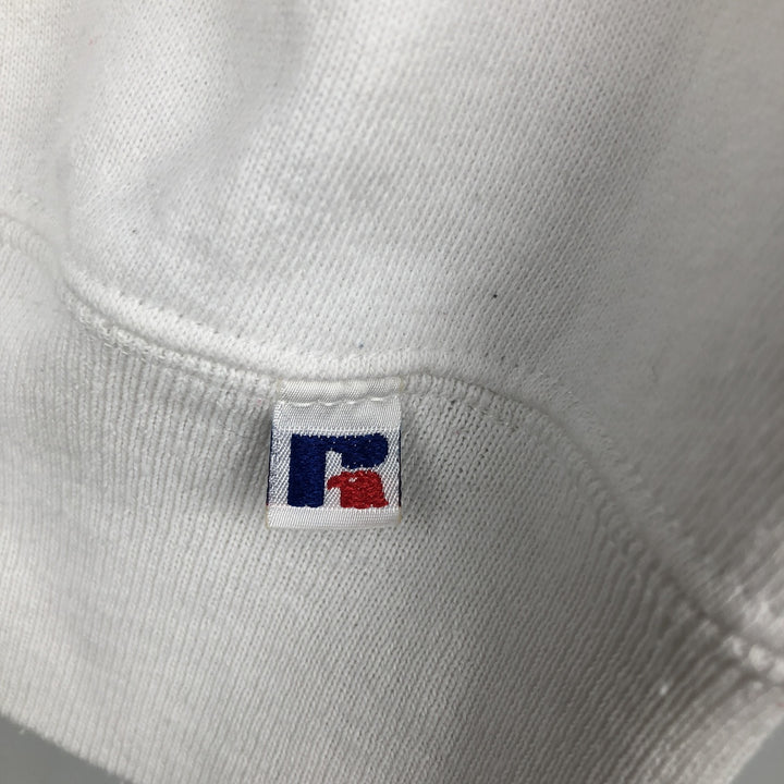 Vintage 80s-90'S Russell college sweatshirt, made in the USA, size L, men's cotton white type Vintage Second Hand