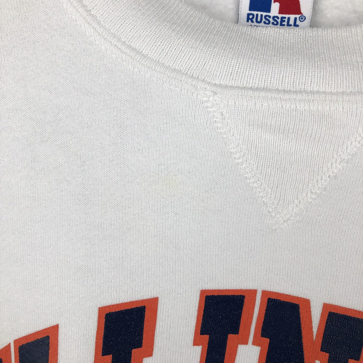 Vintage 80s-90'S Russell college sweatshirt, made in the USA, size L, men's cotton white type Vintage Second Hand