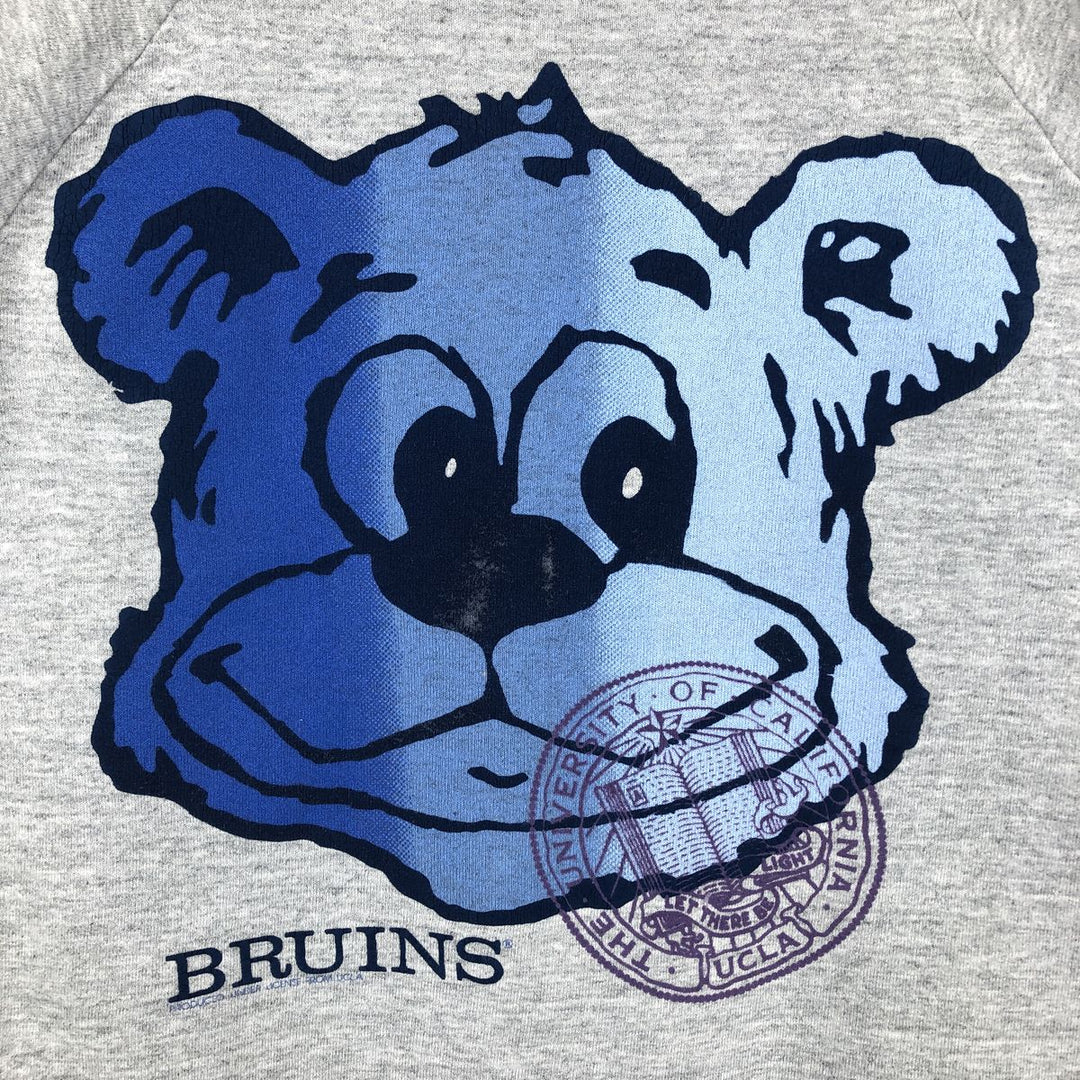 UCLA (University of California, Los Angeles) Printed College Character Sweatshirt (Men's Size M) unclear gray type Vintage Second Hand