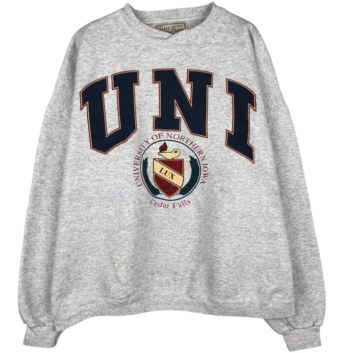 90'S Galt Sand College Sweatshirt, Made in USA, Men's XL equivalent, Vintage cotton gray type Vintage Second Hand