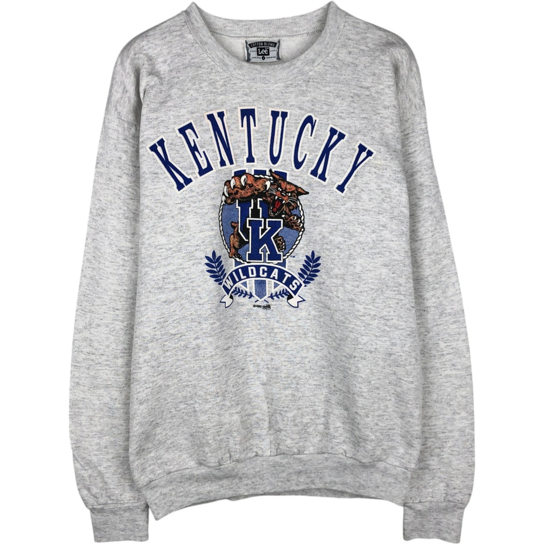 90'S Lee College Sweatshirt, Made in USA, Men's L, Vintage cotton gray type Vintage Second Hand