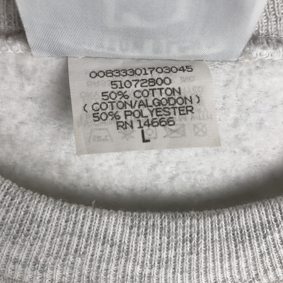 90'S Lee College Sweatshirt, Made in USA, Men's L, Vintage cotton gray type Vintage Second Hand