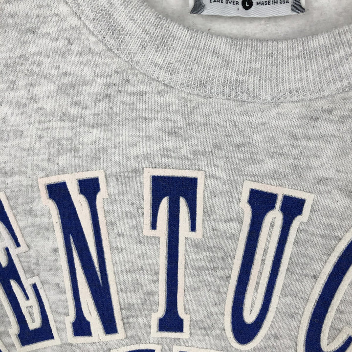 90'S Lee College Sweatshirt, Made in USA, Men's L, Vintage cotton gray type Vintage Second Hand