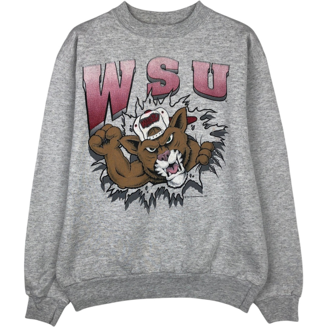 90'S ONEITA College Sweatshirt, Made in USA, Men's Size L (approx.), Vintage cotton gray type Vintage Second Hand
