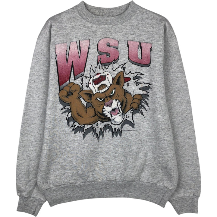 90'S ONEITA College Sweatshirt, Made in USA, Men's Size L (approx.), Vintage cotton gray type Vintage Second Hand